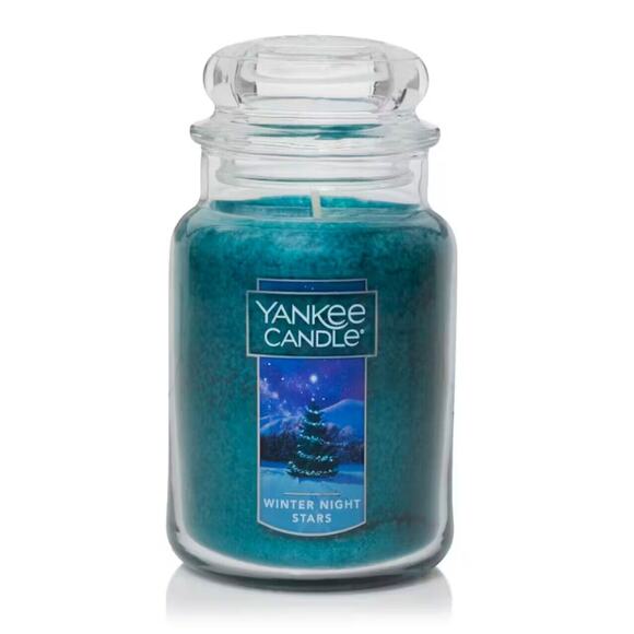 (2) Yankee Candle Winter Night Stars Large 22oz Jar Candles 2 Jars - NEW - Picture 2 of 2